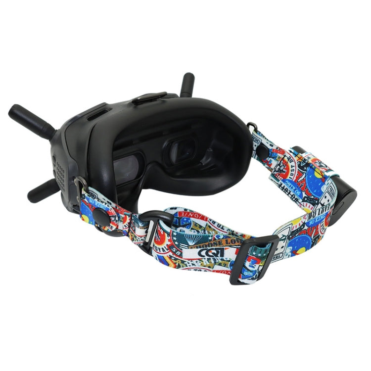 Flight Video Glasses Graffiti Color Headband Fixed Strap For DJI FPV Goggles V2 Strap + Power Line - DJI & GoPro Accessories by buy2fix | Online Shopping UK | buy2fix