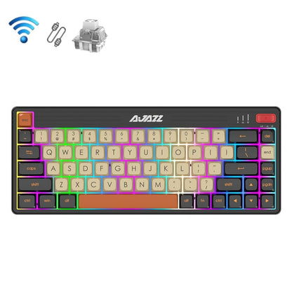 Ajazz K690T 69-key Wireless+Bluetooth+Wired Mechanical RGB Gaming Office Keyboard(White Shaft) - Wireless Keyboard by Ajazz | Online Shopping UK | buy2fix