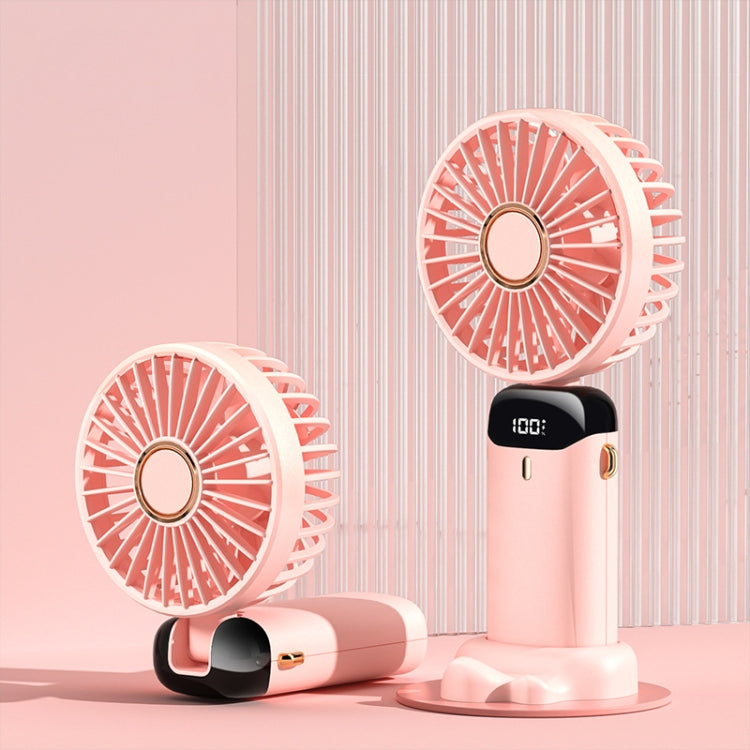 USB Handheld Digital Display Folding Aromatherapy Fan, Battery Capacity: 5000mAh(N15 Pink) - Consumer Electronics by buy2fix | Online Shopping UK | buy2fix