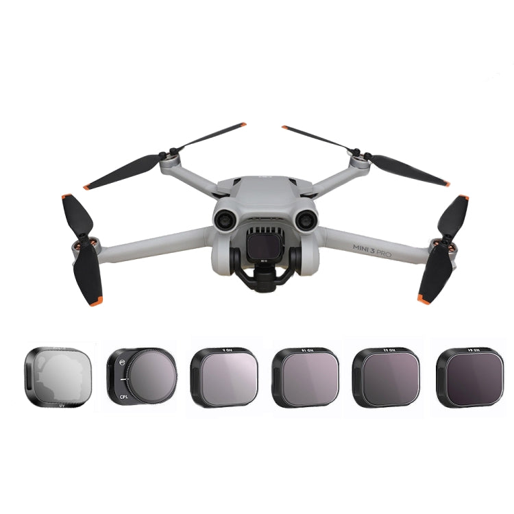 RCSTQ Aluminum Alloy Adjustable Filter Accessories for DJI Mini 3 Pro,Style: 6 In 1 Set - DJI & GoPro Accessories by RCSTQ | Online Shopping UK | buy2fix