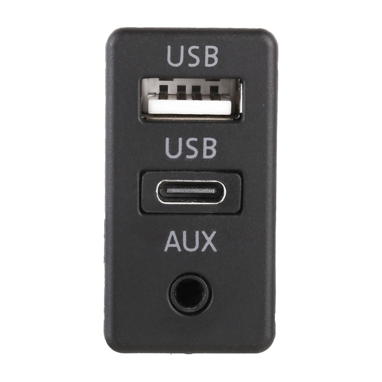 Car Universal Modification USB +Type-C+AUX Interface Charging Seat - In Car by buy2fix | Online Shopping UK | buy2fix