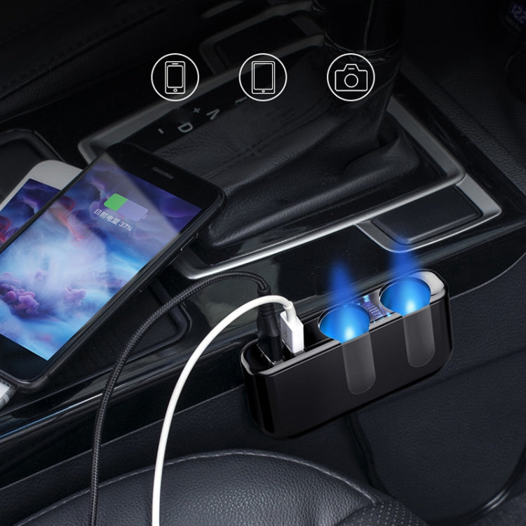 SHUNWEI Car Cigarette Lighter Charger 12/24V USB Converts Socket, Style: 3 Holes 2 USB - Car Charger by SHUNWEI | Online Shopping UK | buy2fix