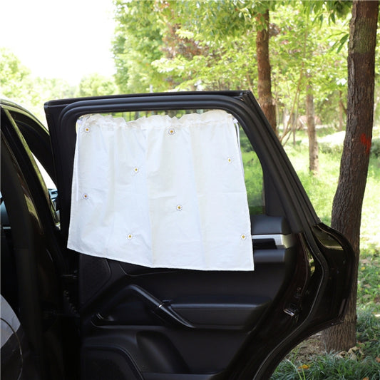 Car Window Summer Heat Insulation Sunshade Curtain Cotton Sun Block(Solar Flower) - In Car by buy2fix | Online Shopping UK | buy2fix