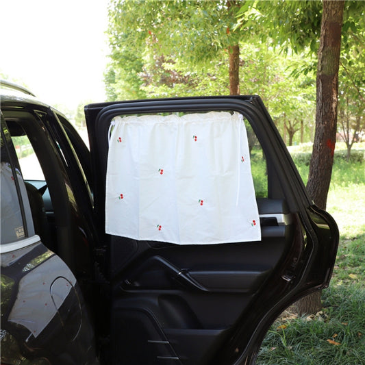 Car Window Summer Heat Insulation Sunshade Curtain Cotton Sun Block(Cherry) - In Car by buy2fix | Online Shopping UK | buy2fix