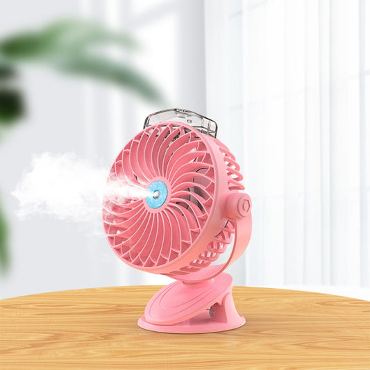 USB Charging Desktop Clip Style Cooling Fan, Spec: Spray (Pink) - Consumer Electronics by buy2fix | Online Shopping UK | buy2fix