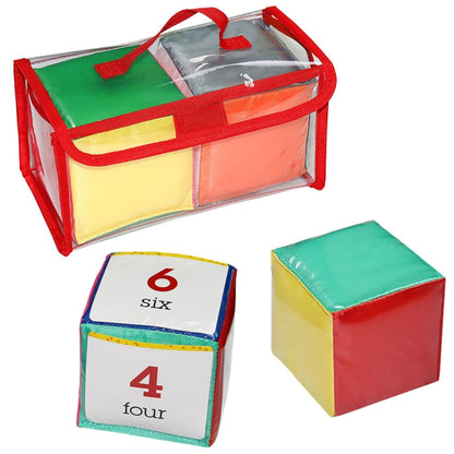 2 PCS / Set Insert Card Dice Learning Toys With Transparent Pocket - Early Education Toys by buy2fix | Online Shopping UK | buy2fix