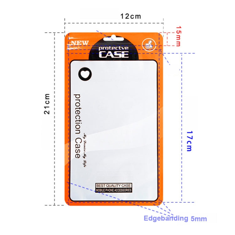100 PCS  Ziplock Bags Plastic Bags Mobile Phone Case Packaging Bags(12 x 21cm Orange Yellow) -  by buy2fix | Online Shopping UK | buy2fix