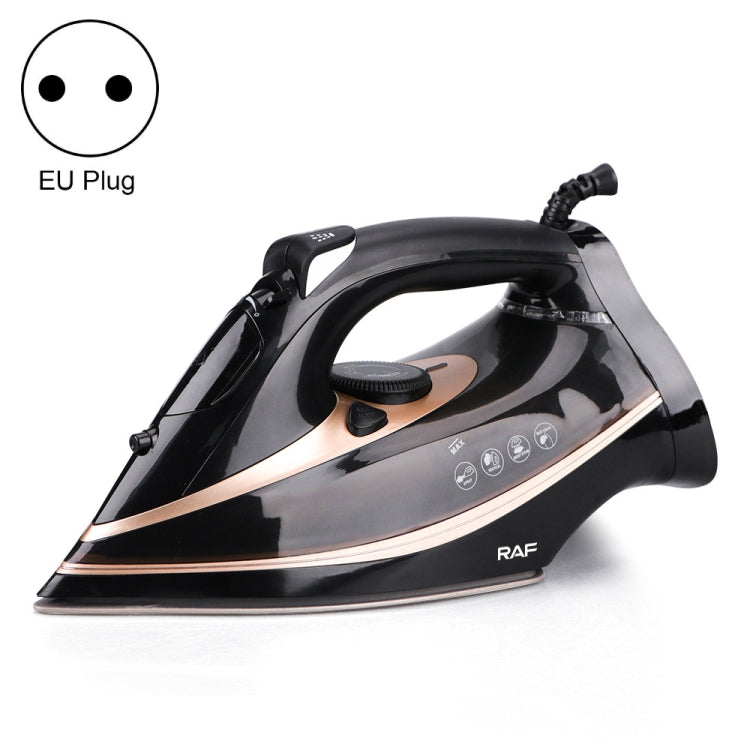 RAF R.1215 Three-Speed Thermostatic Ceramic Soleplate Electric Iron, EU Plug(Black Gold) - Home & Garden by buy2fix | Online Shopping UK | buy2fix