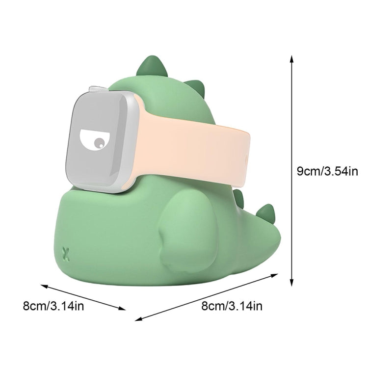 2 PCS H003 Cute Dinosaur Shaped Silicone Charging Stand without Watch For Apple Watch(White) - Smart Wear by buy2fix | Online Shopping UK | buy2fix