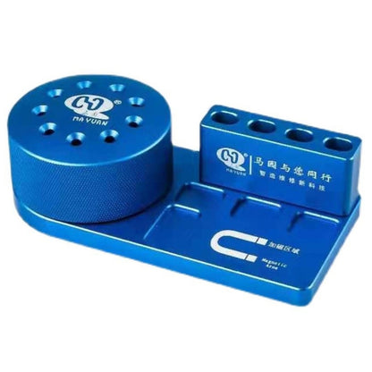 MaYuan Screwdriver Storage Rack Rotary Base Metal Screwdriver Storage Box(Blue) - Repair & Spare Parts by MaYuan | Online Shopping UK | buy2fix