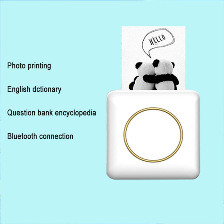 Mini Student Wrong Question Bluetooth Thermal Printer(White) - Printer by buy2fix | Online Shopping UK | buy2fix