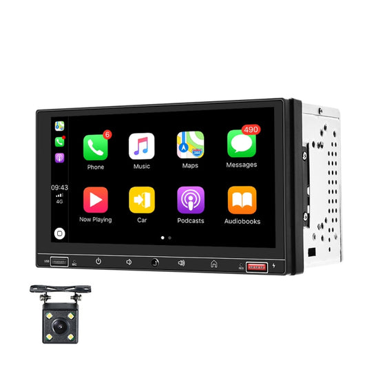 A2916 7 inch Dual-spindle Universal MP5 Car Carplay MP4 Player, Style: Standard+4 Light Camera - In Car by buy2fix | Online Shopping UK | buy2fix
