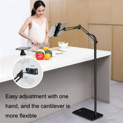 SSKY L10 Home Cantilever Ground Phone Holder Tablet Support Holder, Style: Fixed+Desktop Clip (White) - Lazy Bracket by SSKY | Online Shopping UK | buy2fix