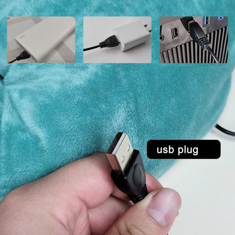 USB Heating Foot Warmer Comfortable Plush Foot Warmer(Ink Green) - Consumer Electronics by buy2fix | Online Shopping UK | buy2fix