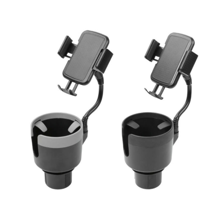 2 in 1 Multifunctional Car Cup Holder Extra Large Mobile Phone Holder(Black) - In Car by buy2fix | Online Shopping UK | buy2fix
