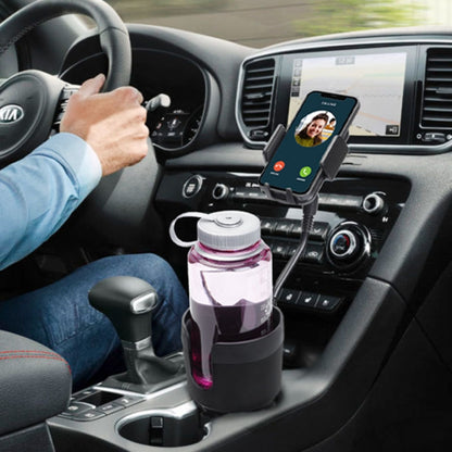 2 in 1 Multifunctional Car Cup Holder Extra Large Mobile Phone Holder(Gray) - In Car by buy2fix | Online Shopping UK | buy2fix