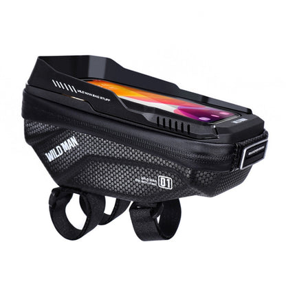 WILD MAN XT1 1L Bicycle EVA Hard Shell Phone Touch Screen Handlebar Bag(Solar Pattern) - Bicycle Bags by WILD MAN | Online Shopping UK | buy2fix