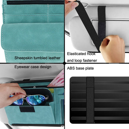 DE RAN FU Car Shade Glasses Box Storage Bag Car Flip Fur Glue Box Zipper Card Bag(Black) - Stowing Tidying by DE RAN FU | Online Shopping UK | buy2fix