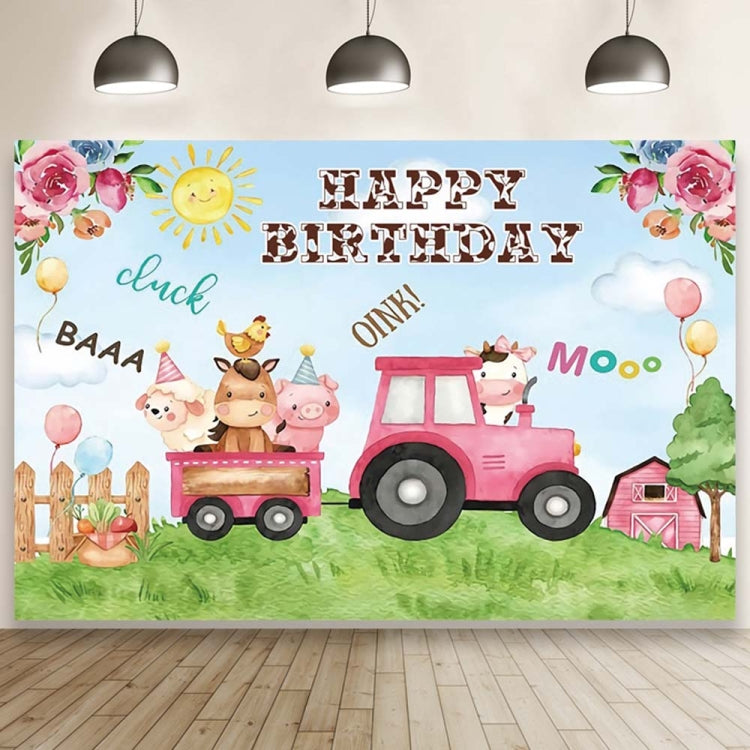 1.5m x 1m Cartoon Farm Animals Photography Backdrop Birthday Party Background Decoration(MDM10761) - Camera Accessories by buy2fix | Online Shopping UK | buy2fix