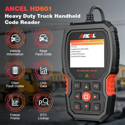 ANCEL HD601 24V Diesel Engine Detector Heavy Truck Diagnostic Scanner - In Car by ANCEL | Online Shopping UK | buy2fix