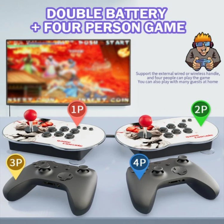 MANTE1 MT6 TV Console Game Joystick Turret HD 4K Game 3 Persons 64G Built-in 15000 Games+for PS1 Game+Wireless Handle - Pocket Console by MANTE1 | Online Shopping UK | buy2fix