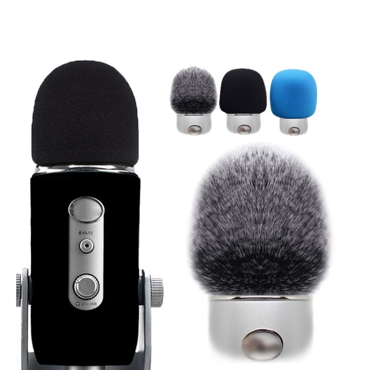 For Blue Yeti Pro Anti-Pop and Windproof Sponge/Fluffy Microphone Cover, Color: Blue Sponge - Consumer Electronics by buy2fix | Online Shopping UK | buy2fix