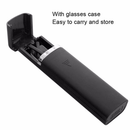 TR90 Seniors Clear Glasses With Portable Case Lightweight Presbyopic Glasses, Degree: +2.00(Blue) - Presbyopic Glasses by buy2fix | Online Shopping UK | buy2fix