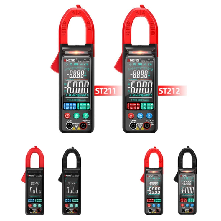 ANENG Large Screen Multi-Function Clamp Fully Automatic Smart Multimeter, Specification: ST211 Black - Digital Multimeter by ANENG | Online Shopping UK | buy2fix