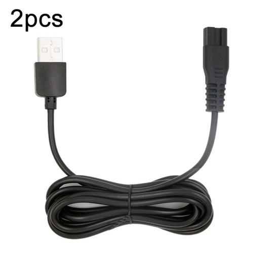 2pcs 5V USB Charging Cable For AUX Hair Clipper A5 A6 A8 S5 - Hair Trimmer by buy2fix | Online Shopping UK | buy2fix