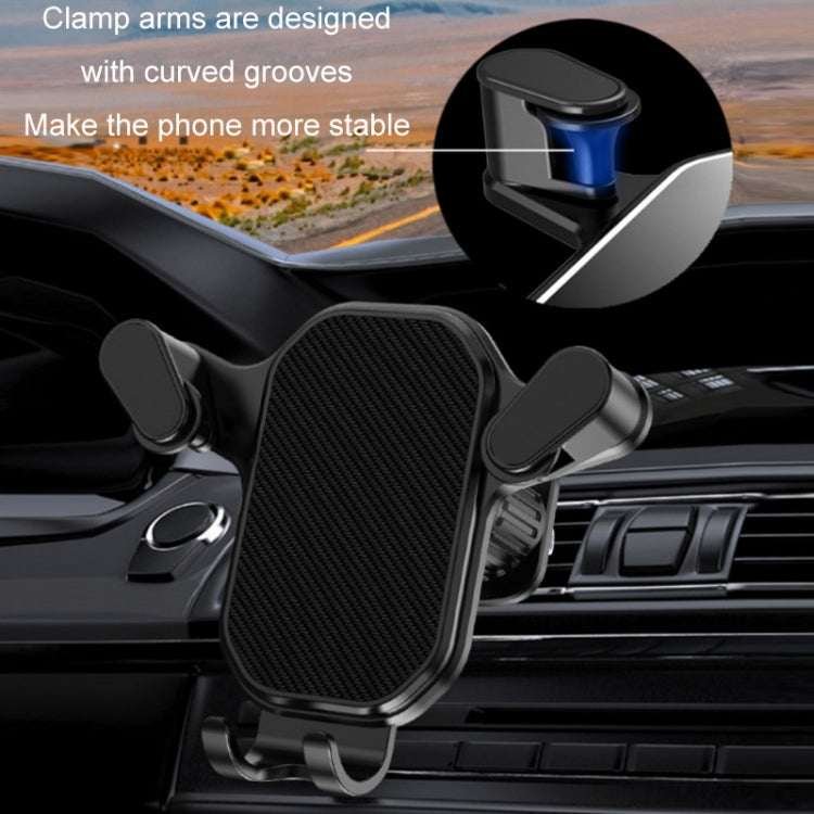 Car Air Outlet Upside-down Hook Strong Mobile Phone Holder(Cool Black) - In Car by buy2fix | Online Shopping UK | buy2fix