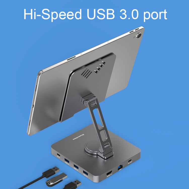 Blueendless 4K HD 60Hz Type-C/USB-C Expansion Dock Mobile Phone Tablet Holder , Spec: 10 in 1 - Desktop Holder by Blueendless | Online Shopping UK | buy2fix