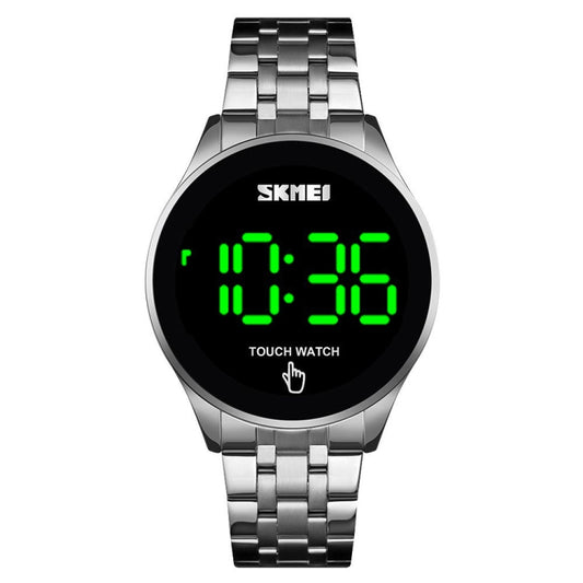 SKMEI 1579 Simple Touch Screen LED Luminous Stainless Steel Electronic Watch, Color: Silver - Alloy Watches by SKMEI | Online Shopping UK | buy2fix