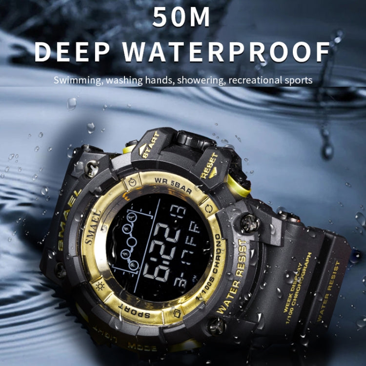 SMAEL 8082 Outdoor Waterproof Sports Multifunctional Luminous Timing Electronic Watch(White Colorful Blue powder) - Sport Watches by SMAEL | Online Shopping UK | buy2fix