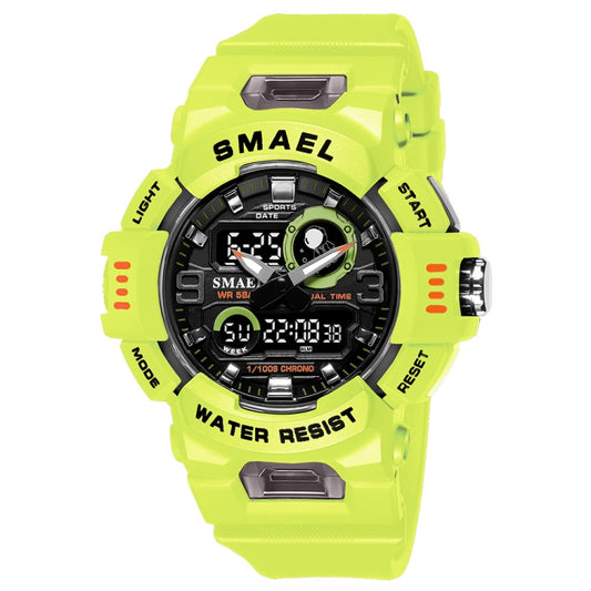 SMAEL 8063 Outdoor Electronic Alarm Sports Watch Double Showed Astronaut Student Watch(Green) - Sport Watches by SMAEL | Online Shopping UK | buy2fix