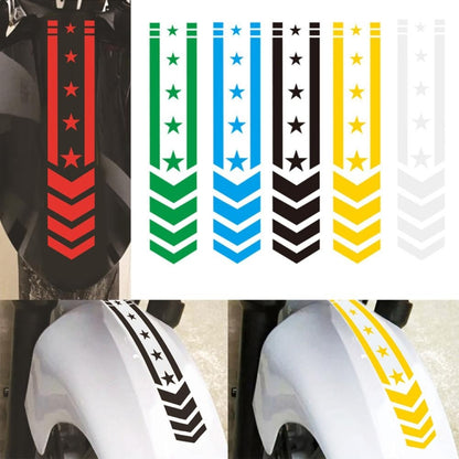 10pcs Motorcycle Car Fender Reflective Sticker Modified Decorative Waterproof Sticker Arrow Star(Yellow) - In Car by buy2fix | Online Shopping UK | buy2fix