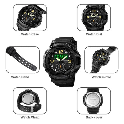 SKMEI 1637 Sports Digital Display Outdoor Shockproof Plastic Large Dial Men Watch, Color: Black - LED Digital Watches by SKMEI | Online Shopping UK | buy2fix