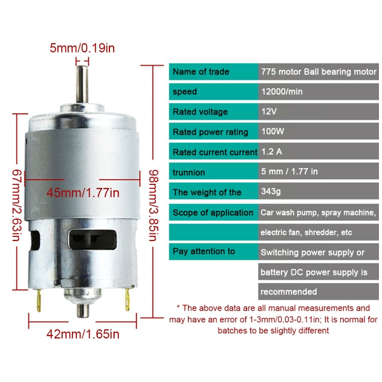 775  Spindle Motor High Speed High Power Large Torque with Ball Bearing - Others by buy2fix | Online Shopping UK | buy2fix