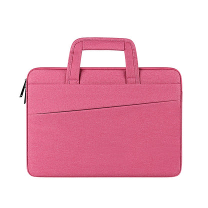 ST03 Waterproof Laptop Storage Bag Briefcase Multi-compartment Laptop Sleeve, Size: 14.1-15.4 inches(Rose Pink) - 14.1 inch by buy2fix | Online Shopping UK | buy2fix