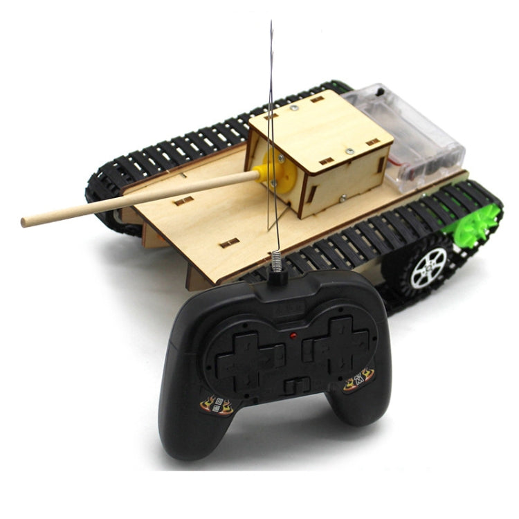 Wooden Electric Simulation Crawler Tank DIY Toy Assembly Model,Spec:  No. 3 Dual Motor Remote Control Edition - Puzzle Toys by buy2fix | Online Shopping UK | buy2fix