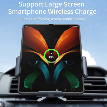 For Samsung Galaxy Z Fold4 / 3 S10 Folding Screen Mobile Phone Vehicle Bracket Dual Coil Wireless Charger - In Car by buy2fix | Online Shopping UK | buy2fix