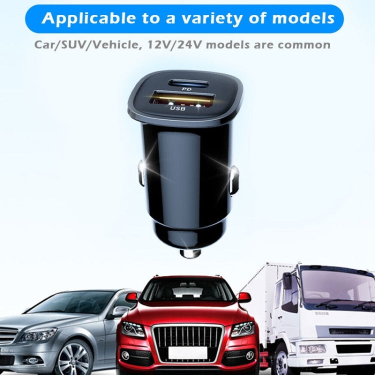 S-33 PD 30W Dual Port USB Super Fast Charge Car Charger -  by buy2fix | Online Shopping UK | buy2fix