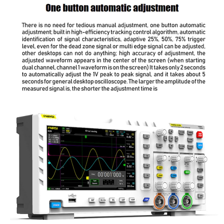 FNIRSI 1014D +P4100 Probe 2 in 1 Dual-channel 100M Bandwidth Digital Oscilloscope 1GS Sampling Signal Generator, US Plug -  by FNIRSI | Online Shopping UK | buy2fix