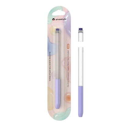 For Apple Pencil 2 AhaStyle PT-LC05 Jelly Style Translucent Silicone Protective Pen Case(Mint) - Pencil Accessories by AhaStyle | Online Shopping UK | buy2fix