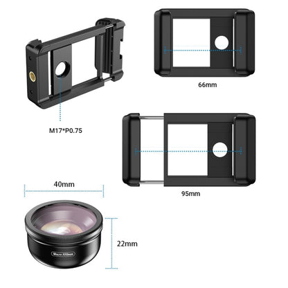 APEXEL CM-HB100CPL HB100mm HD External Macro Mobile Phone Lens with CPL(Black) - Macro & Wide-angle by APEXEL | Online Shopping UK | buy2fix