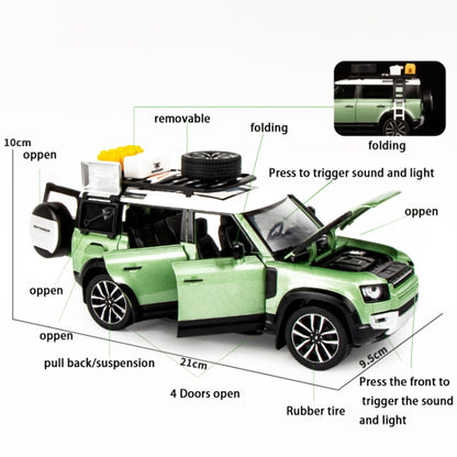 Simulation 1:24 7 Open Doors Alloy Off-Road SUV Car Sound Light Model Children Toy Ornament(Black) - Model Toys by buy2fix | Online Shopping UK | buy2fix