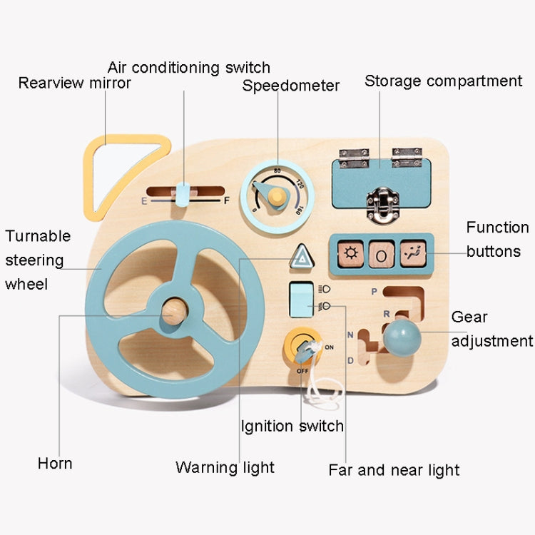 Montessori Education Steering Wheel Simulation Busy Board Children Puzzle Toys - Early Education Toys by buy2fix | Online Shopping UK | buy2fix