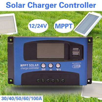 YCX-003 30-100A Solar Charging Controller with LED Screen & Dual USB Port Smart MPPT Charger, Model: 12/24V 30A - Others by buy2fix | Online Shopping UK | buy2fix