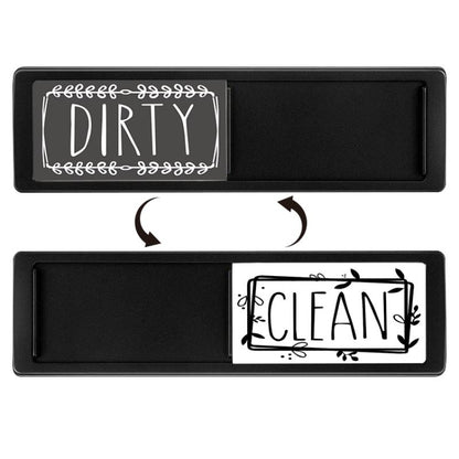 Dishwasher Magnet Clean Dirty Sign Double-Sided Refrigerator Magnet(Black Gray) - Dish Washers & Accessories by buy2fix | Online Shopping UK | buy2fix