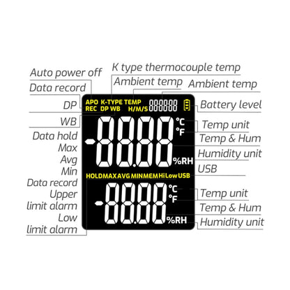 TASI TA622B USB Computer Connection Temperature Humidity Meter Digital Dew Point Thermometer - Thermostat & Thermometer by TASI | Online Shopping UK | buy2fix