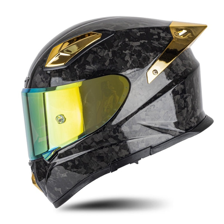 SOMAN Four Seasons Full Cover Motorcycle Helmet, Size: M(Cheetah Print Gold) - Helmets by SOMAN | Online Shopping UK | buy2fix